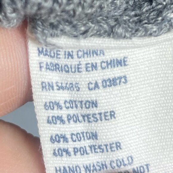 American Eagle XL Cardigan Cotton Blend Grey Contemporary Open Front Pocket AE X - Picture 7 of 7